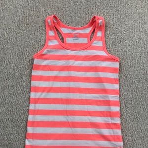 coral striped racerback tank